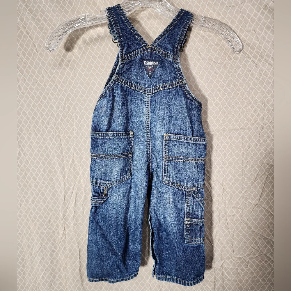 Vintage OshKosh B'gosh Denim Overall Baby 9M